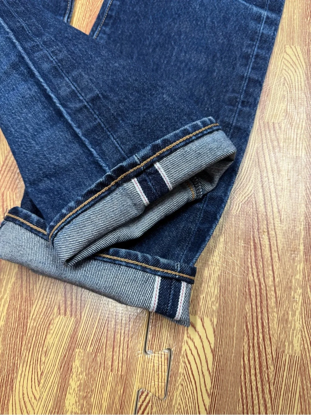 Levis 511 Jeans Mens 30x30 Blue Slim Fit Red Line Selvedge Denim Cotton Whisker